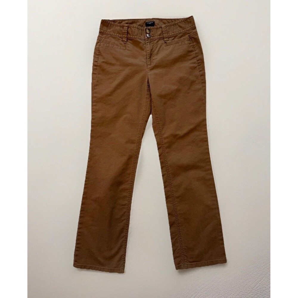 Ann Taylor Signature Fit Womens Size 8 Straight Leg Brown Casual Pants